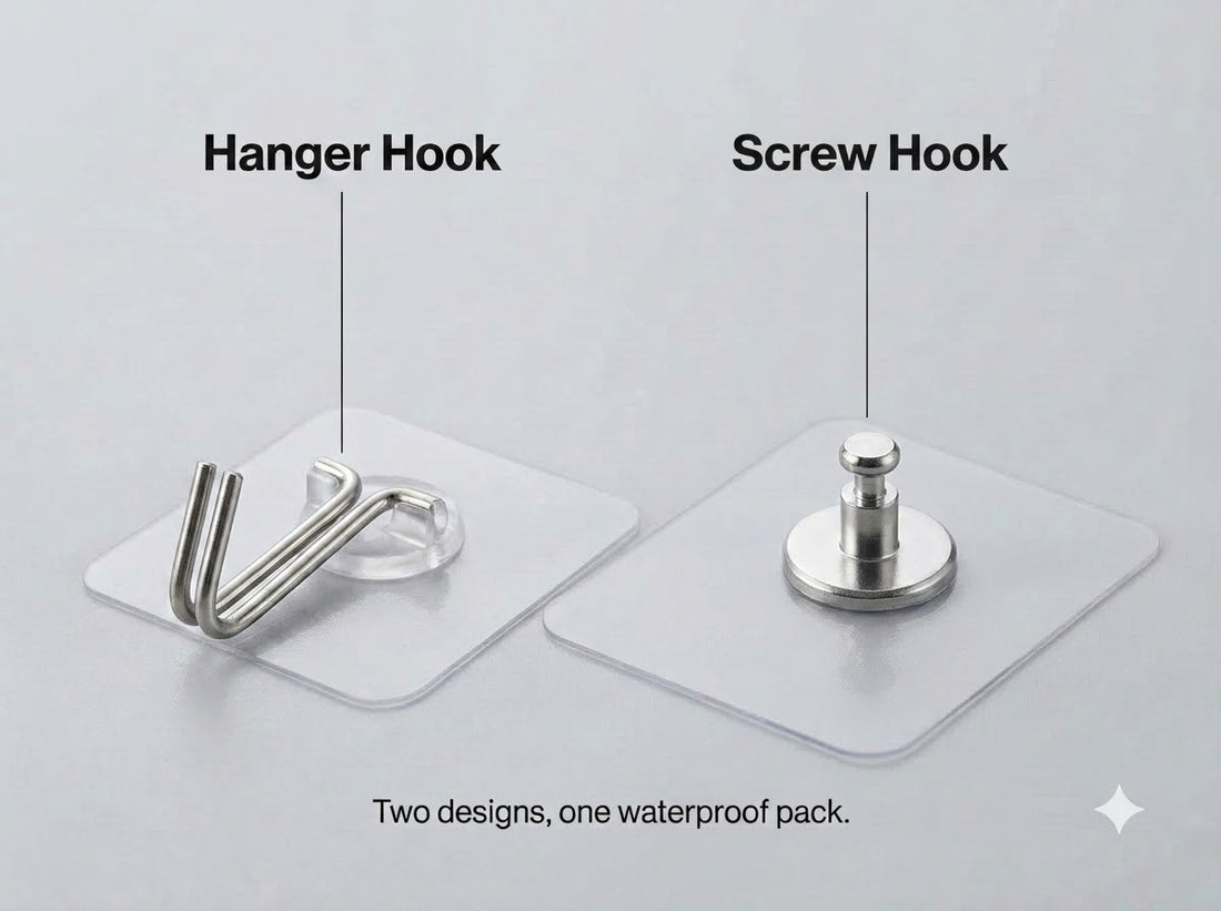 Self Adhesive Heavy Duty Hooks (40 Item)