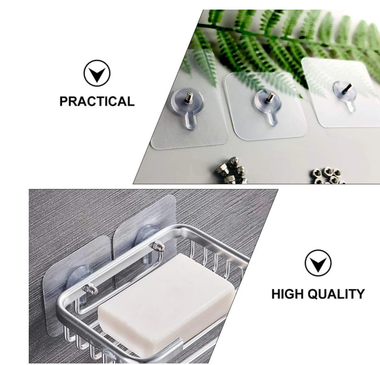 Self Adhesive Heavy Duty Hooks (40 Item)