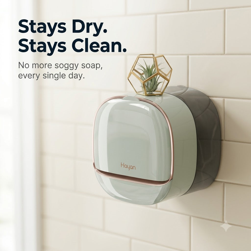 AquaDry Covered Soap Case with Drain Tray
