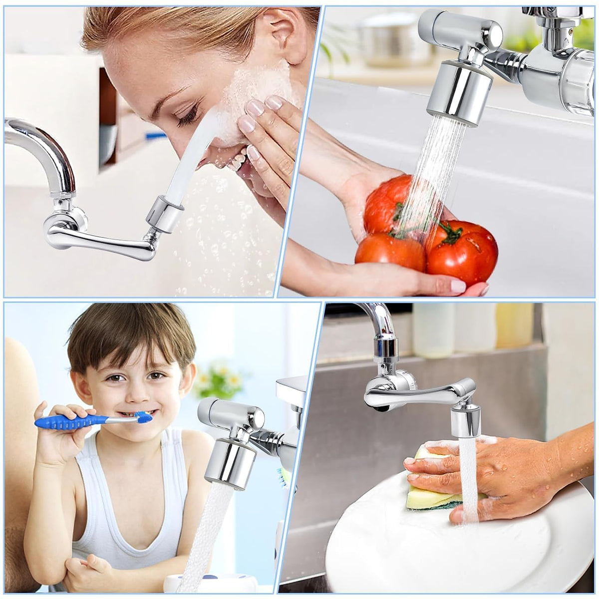 2 Mode Splash Filter Kitchen Tap Extended Faucet